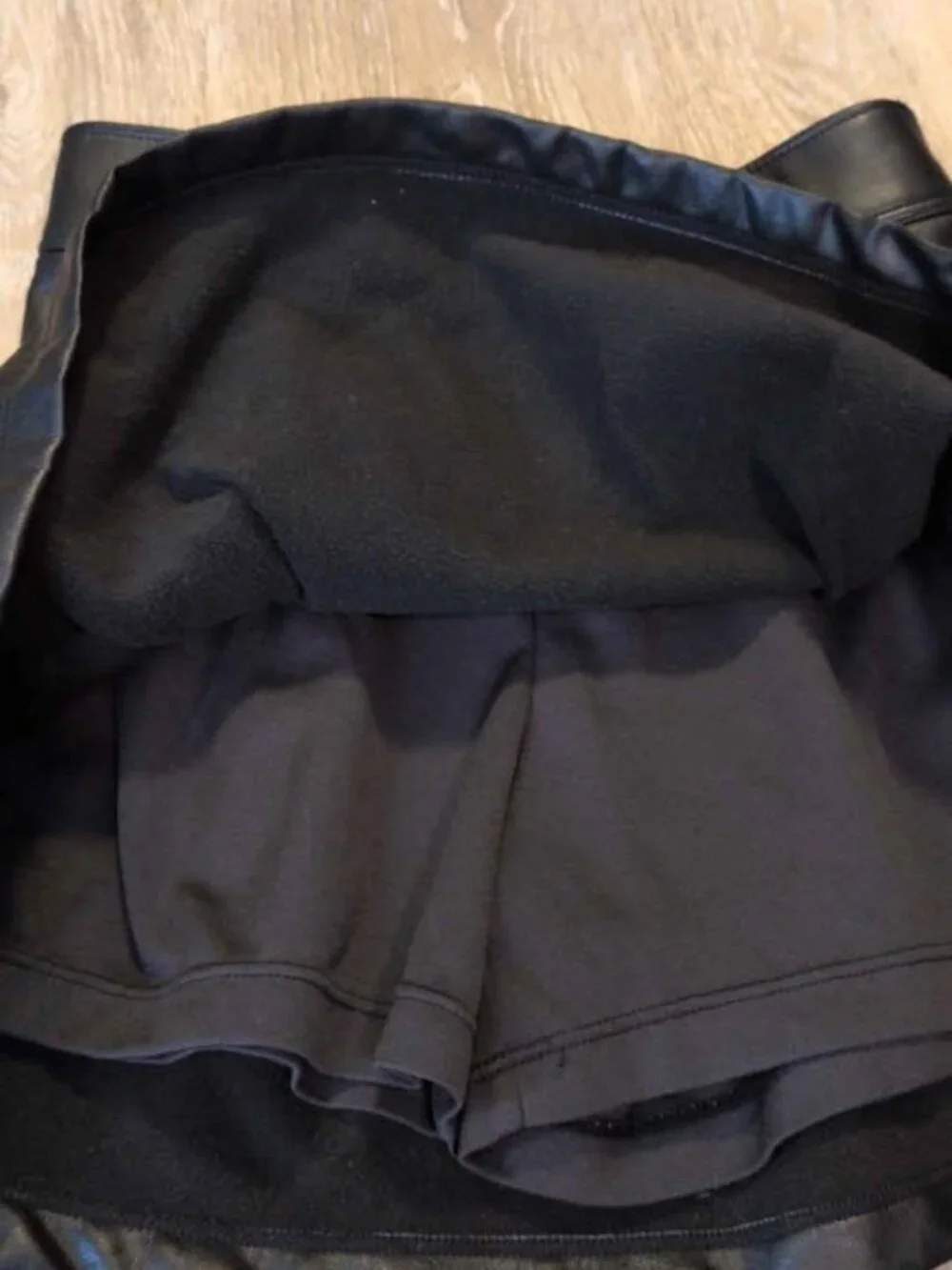 Abercrombie Kids Black Faux Leather Skort Size 7/8